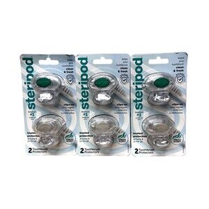 3 Packs STERIPOD 6 Pod Protector Sanitizing Toothbrush Case Fresh Scent READ DES